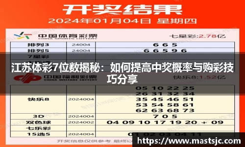 江苏体彩7位数揭秘：如何提高中奖概率与购彩技巧分享